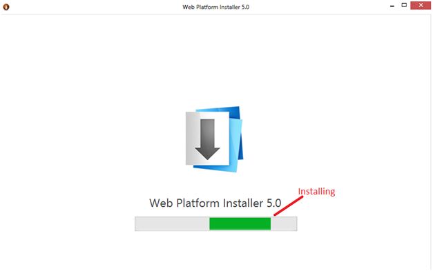 Installation progress